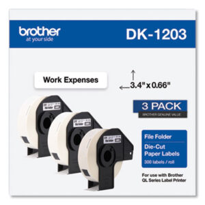 Die-Cut; File Folder Labels; Label Maker Labels; Labelmaker Labels; White Paper; Identifications; Classifications; Stickers; Shipping; Receiving; Mailrooms; Brother