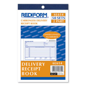 Book; Delivery; Delivery Receipt; Form; Forms; Receipt; Receiving; Receiving Forms; REDIFORM; Shipping; Shipping & Delivery; Paperwork; Records; Documents; Pre-Printed; Record-Keeping