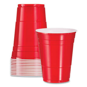 (DCCP16RPK)DCC P16RPK – SOLO Party Plastic Cold Drink Cups, 16 oz, Red, 50/Pack by DART (50/PK)