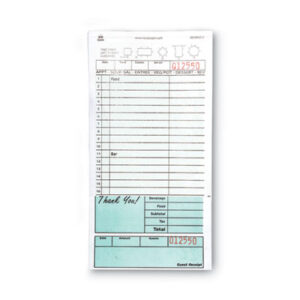 Guest Checks; Receipts; Books; Restaurants; Dining; Paperwork; Records; Documents; Pre-Printed; Record-Keeping