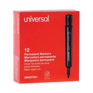 Universal; Chisel Tip Permanent Marker; Writing; Utensil; Arts; Crafts; Education; Schools; Classrooms; Teachers; Students; ITA30011; BSN74932