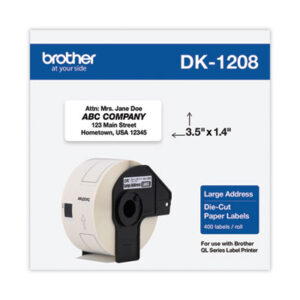 Address Labels;Die-Cut; Label Maker Labels; Labelmaker Labels; White Paper; Identifications; Classifications; Stickers; Shipping; Receiving; Mailrooms; Brother