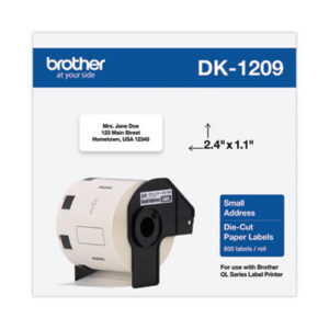 Address Labels;Die-Cut; Label Maker Labels; Labelmaker Labels; White Paper; Identifications; Classifications; Stickers; Shipping; Receiving; Mailrooms; Brother