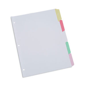 5-Tab Style; Dividers; Index Dividers; Indexes; Laminated Tabs; Multicolor Tabs; Recycled Products; Ring Binder Dividers; Ring Binder Indexes; Subject Dividers; Tab Dividers; Tab Indexes; Tabs; UNIVERSAL; five tab; 5 tab; Recordkeeping; Filing; Systems; Cataloging; Classification; SPR01820; BSN20074