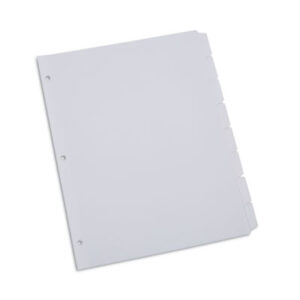 8-Tab Style; Dividers; Index Dividers; Indexes; Laminated Tabs; Recycled Products; Ring Binder Dividers; Ring Binder Indexes; Subject Dividers; Tab Dividers; Tab Indexes; Tabs; UNIVERSAL; White Tabs; Write-On/Erasable; eight tab index dividers; Recordkeeping; Filing; Systems; Cataloging; Classification; SPR01821; BSN20073