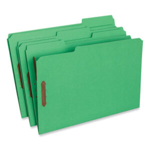 (UNV13526)UNV 13526 – Deluxe Reinforced Top Tab Fastener Folders, 0.75" Expansion, 2 Fasteners, Legal Size, Green Exterior, 50/Box by UNIVERSAL OFFICE PRODUCTS (50/BX)
