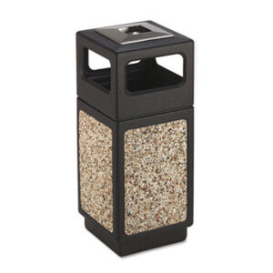 15-Gallon Receptacle; Outdoor Receptacles; Receptacle; Refuse Containers & Liners; SAFCO; Side Opening Receptacles; Trash Cans; Trophy Collection Receptacle; Trophy Receptacles; Waste Containers; Dumpster; Kitchen Bin; Litter; Dustbin; Junk; Trash; Garbage