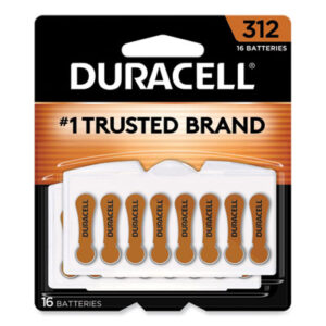 (DURDA312B16ZM09)DUR DA312B16ZM09 – Hearing Aid Battery, #312, 16/Pack by DURACELL PRODUCTS COMPANY (16/PK)