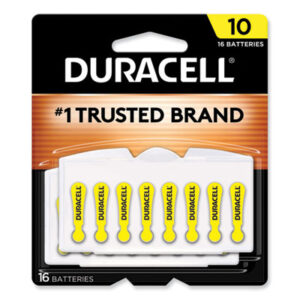 (DURDA10B16ZM10)DUR DA10B16ZM10 – Hearing Aid Battery, #10, 16/Pack by DURACELL PRODUCTS COMPANY (16/PK)
