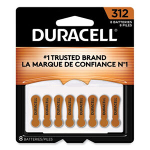 (DURDA312B8ZM09)DUR DA312B8ZM09 – Hearing Aid Battery, #312, 8/Pack by DURACELL PRODUCTS COMPANY (8/PK)