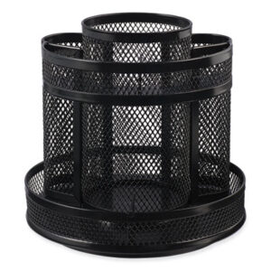 Universal; Metal Mesh; Organizer; Desktop Organizer; Caddy; Cup; Clip Holder; Spinning Sorter; Sorter; Round; Circle