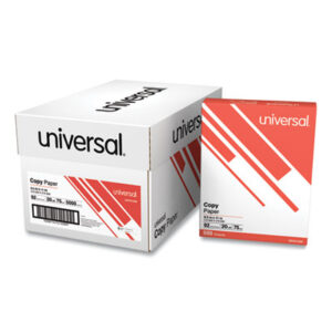 (UNV21200)UNV 21200 – Copy Paper, 92 Bright, 20 lb Bond Weight, 8.5 x 11, White, 500 Sheets/Ream, 10 Reams/Carton by UNIVERSAL OFFICE PRODUCTS (10/CT)