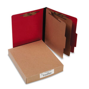 15-Point; 6-Section; ACCO; Classification; Classification Folders; ColorLife; Executive Red; Fastener Folders; File Folders; Folder; Letter Size; Presstex; Recycled Product; Recycled Products; Sectional; Files; Pockets; Sheaths; Organization; Classify