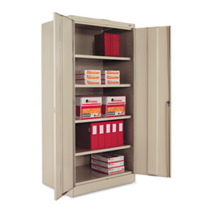 78" High; Cabinet; Cabinets; Easy-to-Assemble; Furniture; Putty; Steel; Storage; Storage Cabinets; Supply/Utility; Compartments; Closets; Repositories; Depositories; Receptacles; Cubbies; Tennsco