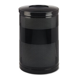 51-Gallon Receptacle; Black Receptacle; Classics Receptacle; HOWARD PRODUCTS; Open Top Receptacle; Receptacle; Recycled Receptacle; Round Open Top Receptacle; Round Receptacle; Trash Cans; UNITED RECEPTACLES; Waste; Wastebaskets; Dumpster; Kitchen Bin; Litter; Dustbin; Junk; Trash; Garbage