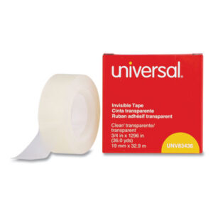 (UNV83436)UNV 83436 – Invisible Tape, 1" Core, 0.75" x 36 yds, Clear by UNIVERSAL OFFICE PRODUCTS (1/RL)