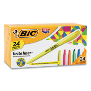 BIC; BriteLiner; Chisel Tip; Highlighters