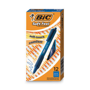 Ballpoint; Ballpoint Pen; BIC; Blue Ink; Medium Point; Pen; Pens; Retractable; Soft Feel; Writing Equipment; Writing; Instruments; Utensils; Inkers; Schools; Education; Students; BICSCSM11BLU