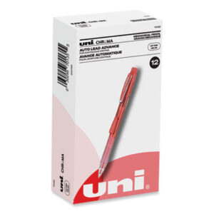 (UBC70135)UBC 70135 – Chroma Mechanical Pencil, 0.7 mm, HB (#2), Black Lead, Red Barrel, Dozen by UNI (12/DZ)