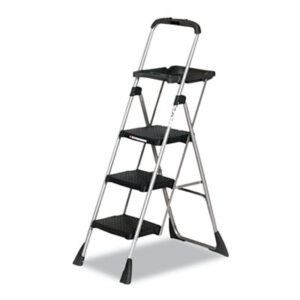 (CSC11880PBL1E)CSC 11880PBL1E – Max Work Platform, 55" Working Height, 225 lb Capacity, 3 Steps, Steel, Black by COSCO (1/EA)