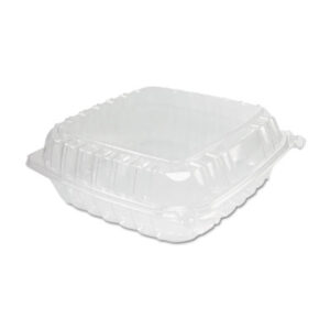 (DCCC95PST1)DCC C95PST1 – ClearSeal Hinged-Lid Plastic Containers, 9.3 x 8.8 x 3, Clear, Plastic, 100/Bag, 2 Bags/Carton by DART (200/CT)