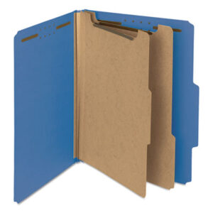 (SMD14062)SMD 14062 – Recycled Pressboard Classification Folders, 2" Expansion, 2 Dividers, 6 Fasteners, Letter Size, Dark Blue, 10/Box by SMEAD MANUFACTURING CO. (10/BX)