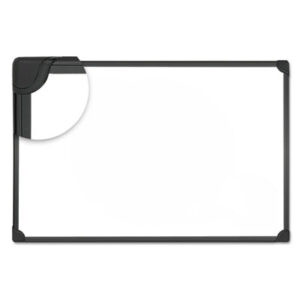 (UNV43024)UNV 43024 – Design Series Deluxe Magnetic Steel Dry Erase Marker Board, 24 x 18, White Surface, Black Aluminum/Plastic Frame by UNIVERSAL OFFICE PRODUCTS (1/EA)