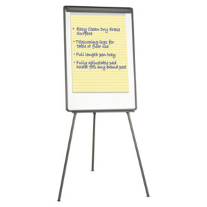 (UNV43032)UNV 43032 – Dry Erase Board with Tripod Easel, 29 x 41, White Surface, Black Frame by UNIVERSAL OFFICE PRODUCTS (1/EA)