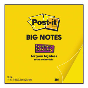 (MMMBN11)MMM BN11 – Big Notes, Unruled, 11 x 11, Yellow, 30 Sheets by 3M/COMMERCIAL TAPE DIV. (1/PD)