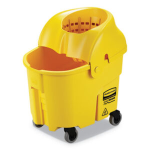 (RCPFG759088YEL)RCP FG759088YEL – WaveBrake Institution Bucket and Wringer Combos, Down-Press, 35 qt, Plastic, Yellow by RUBBERMAID COMMERCIAL PROD. (1/EA)