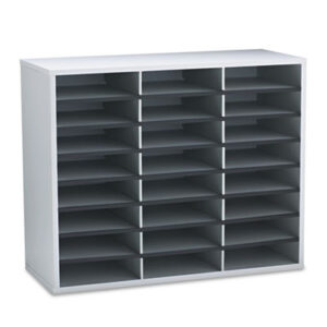 24 Compartments; FELLOWES; Forms; Laminate; Letter Size; Literature; Literature Centers; Literature Organizer; Mail Sorter; Multicompartment; Organizer; Sorter; Honeycombs; Compartments; Bins; Systems; Desktop; Subdividing