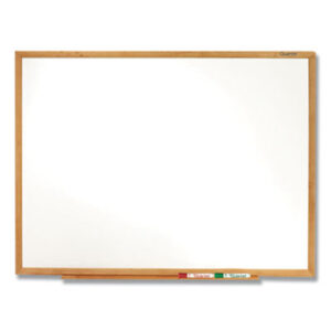 72 x 48; Board; Boards; Boards & Accessories; Dry Erase Boards; Dry Erase/Accessories; Mark &apos;N Wipe Board; Melamine Board; QUARTET; White Board; Oak Finish Frame; Classrooms; Schools; Education; Meeting-Rooms; Teachers Whiteboard