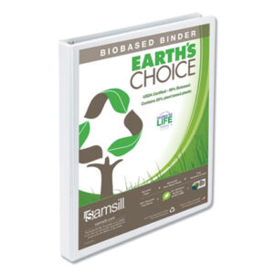 Binder; Binders; Looseleaf; Looseleafs; Ring; Ring Binder; 1/2 inch Capacity; Notebooks; Rings; Portfolios; Recyclable; Earth&apos;s Choice; Samsill; View; View Binder; Round Ring; Round Ring Binder