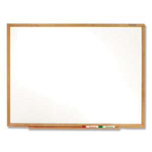 96 x 48; Board; Boards; Boards & Accessories; Dry Erase Boards; Dry Erase/Accessories; Mark &apos;N Wipe Board; Melamine Board; QUARTET; White Board; Oak Finish Frame; Classrooms; Schools; Education; Meeting-Rooms; Teachers Whiteboard