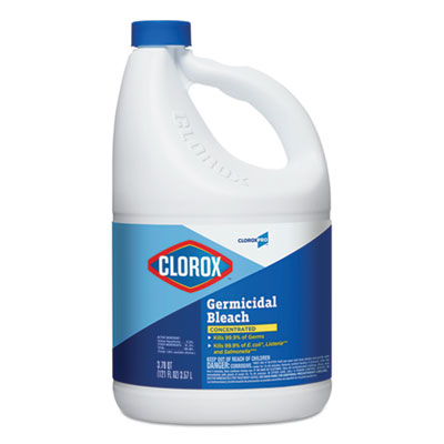 (CLO30966CT)CLO 30966CT – Concentrated Germicidal Bleach, Regular, 121 oz Bottle, 3/Carton by CLOROX SALES CO. (3/CT)