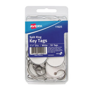 AVERY; Key Control; Key Storage & Control; Key Tags; Keys; Metal Rim Tags; Tags; White Key Tags; Inventory-Cards; Pricing; identifiers; Distinguishing; Tracking; Retail