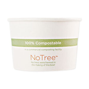 Compostable Food Service; Compostable Tableware; Compostable NoTree 8 oz Paper Bowl; Biodegradable Food Service; Biodegradable NoTree 8 oz Paper Bowl; Sugarcane Bagasse; Sugarcane Products; Sugarcane Paper; World Centric; Certified Compostable