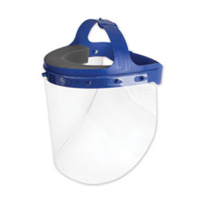 (SUAHGASSY16)SUA HGASSY16 – Fully Assembled Full Length Face Shield with Head Gear, 16.5 x 10.25 x 11, Clear/Blue, 16/Carton by SUNCAST CORPORATION (16/CT)