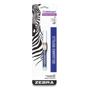 (ZEB89881)ZEB 89881 – DelGuard #2 Mechanical Pencil Lead Refill, 0.5 mm, HB, Black, 12/Tube by ZEBRA PEN CORP. (12/PK)