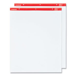 (UNV35600)UNV 35600 – Easel Pads/Flip Charts, Unruled, 27 x 34, White, 50 Sheets, 2/Carton by UNIVERSAL OFFICE PRODUCTS (2/CT)