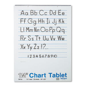 Chart; Chart Tablet; Ruled; Spiralbound; Two-Hole Punched; Tablets; Booklets; Schools; Education; Classrooms; Students; Pacon