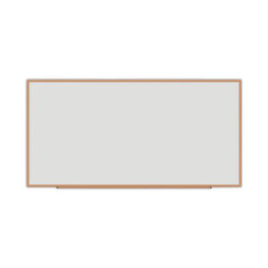 (UNV43620)UNV 43620 – Deluxe Melamine Dry Erase Board, 96 x 48, Melamine White Surface, Oak Fiberboard Frame by UNIVERSAL OFFICE PRODUCTS (1/EA)
