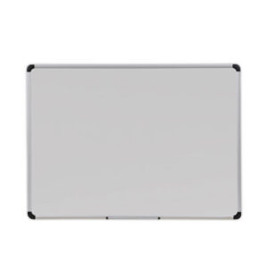 (UNV43842)UNV 43842 – Deluxe Porcelain Magnetic Dry Erase Board, 48 x 36, White Surface, Silver/Black Aluminum Frame by UNIVERSAL OFFICE PRODUCTS (1/EA)