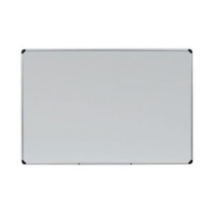 (UNV43843)UNV 43843 – Deluxe Porcelain Magnetic Dry Erase Board, 72 x 48, White Surface, Silver/Black Aluminum Frame by UNIVERSAL OFFICE PRODUCTS (1/EA)