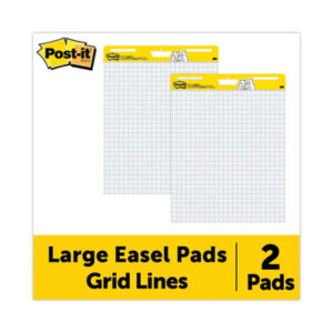 25 x 30; 3M; Blue; Chart Paper; Easel; Easel Pad; Flip Chart Pad; Grid; Pads; POST-IT; Presentation Easel Pads; Presentations; Self-Stick; Tablets; Booklets; Schools; Education; Classrooms; Students; Post-it Easel Pads