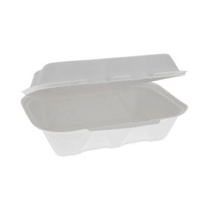 Bagasse; Hinged Food Container; Food Container; Breakrooms; Kitchens; Packages; Restaurants; To-Gos