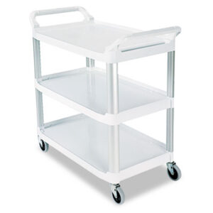 Carts; Cart; Open Sided; Utility Cart; Utility; Hand Trucks & Platform Carts; Worksurfaces; Pedestals; Platforms; Dollies; Trolleys; Furniture; Rubbermaid Commercial