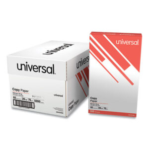 (UNV24200)UNV 24200 – Legal Size Copy Paper, 92 Bright, 20 lb Bond Weight, 8.5 x 14, White, 500 Sheets/Ream, 10 Reams/Carton by UNIVERSAL OFFICE PRODUCTS (10/CT)