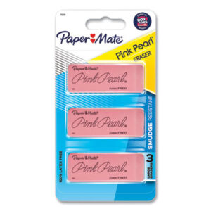 Art & Drawing; Drafting/Drawing; Erasers; Medium; PAPERMATE; Pencil Eraser; Pink Pearl; Rubber; Self-Cleaning; Smudge-Free; Writing Supplies; Corrections; Deletions; Rub-out; Expunge; Delete; Remove