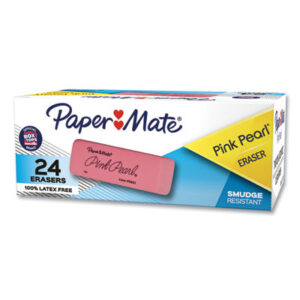 (PAP70520)PAP 70520 – Pink Pearl Eraser, For Pencil Marks, Rectangular Block, Medium, Pink, 24/Box by SANFORD (24/BX)